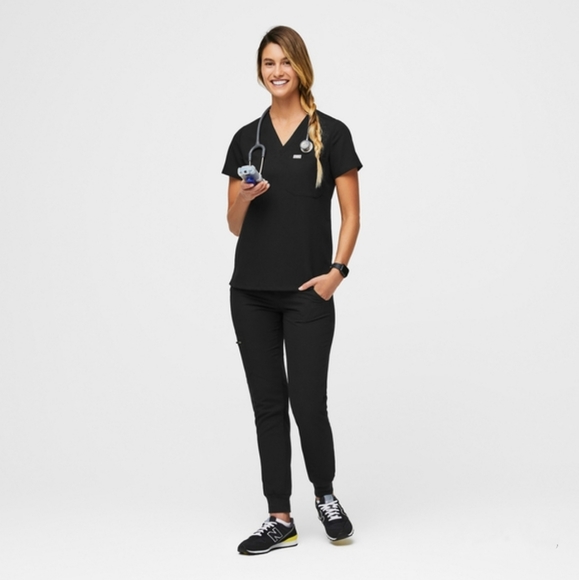FIGS Black Catarina Scrub Top - Picture 11 of 11